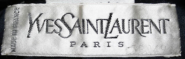 Suit, Yves Saint Laurent (French, founded 1961), (a, e, g) wool
(b–d) silk
(f, h) leather, French