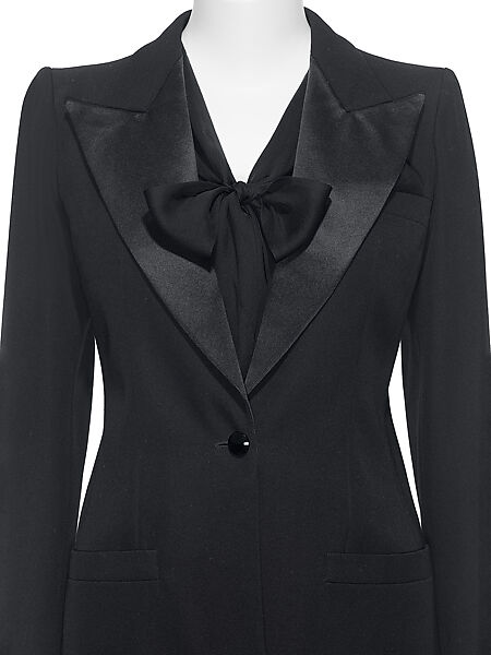 Smoking, Yves Saint Laurent (French, founded 1961), (a, d, f) wool
(b, c, e) silk, French