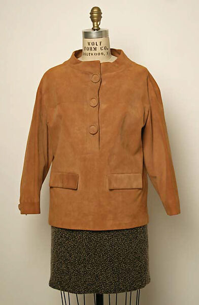 Ensemble, Yves Saint Laurent (French, founded 1961), leather, wool, French 