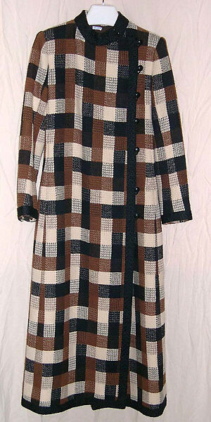 Coat, Yves Saint Laurent (French, founded 1961), wool, silk, French 