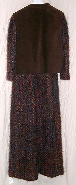 Ensemble, Yves Saint Laurent (French, founded 1961), wool, silk, leather, French
