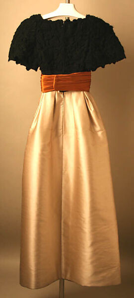 Evening dress, Nina Ricci (French, founded 1932), cotton, wool, silk, French