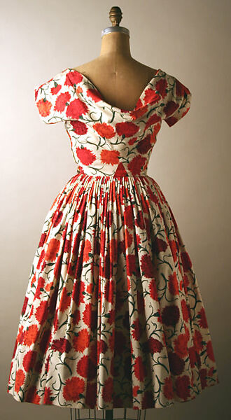 Dress, Norman Norell (American, Noblesville, Indiana 1900–1972 New York), cotton, leather, American