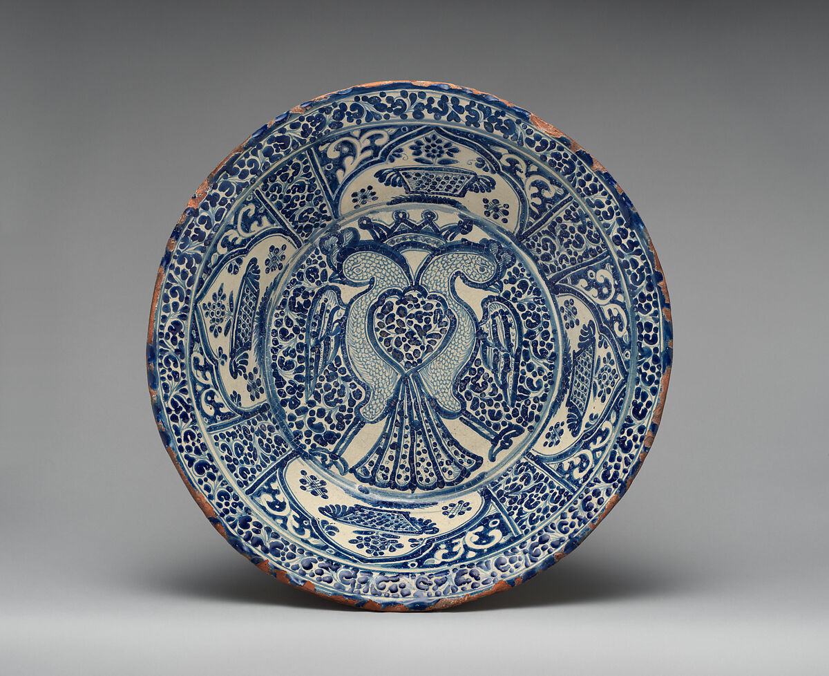 Basin, Tin-glazed earthenware, Mexican 