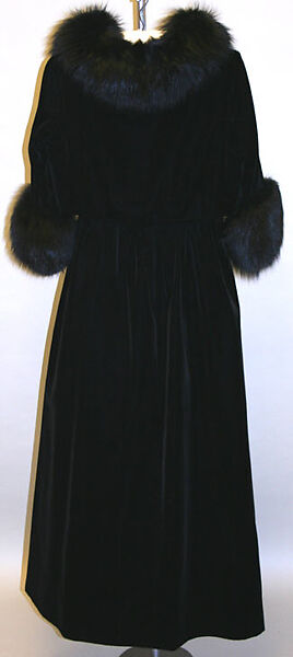 Evening ensemble, Norman Norell (American, Noblesville, Indiana 1900–1972 New York), cotton, silk, fur, synthetic fiber, American