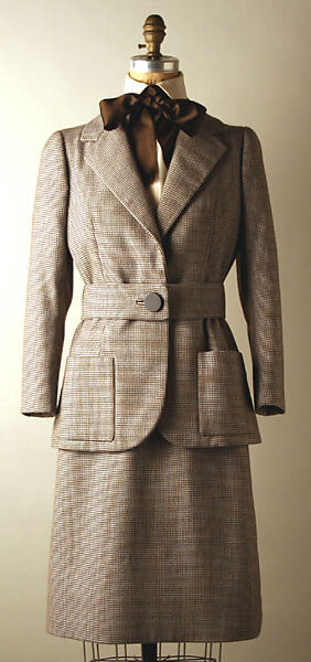 Suit, Norman Norell (American, Noblesville, Indiana 1900–1972 New York), wool, silk, American 