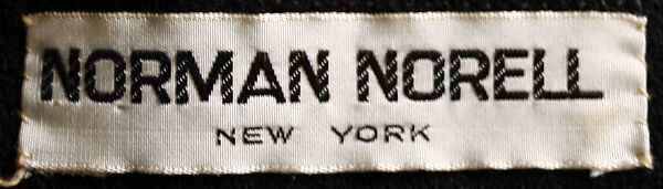Evening dress, Norman Norell (American, Noblesville, Indiana 1900–1972 New York), wool, American