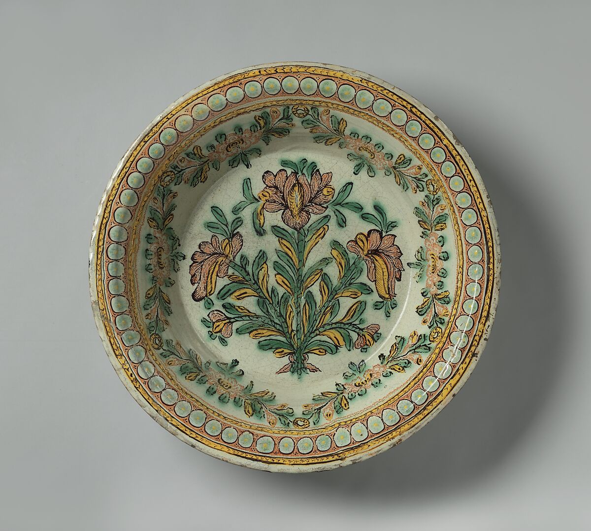 Wash Basin, Tin-glazed earthenware, Mexican