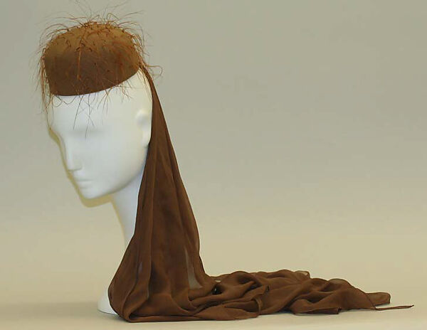 Cocktail ensemble, Pauline Trigère (American, born France, Paris 1908–2002 New York), silk, feathers, wool, American