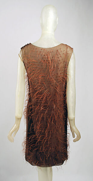 Cocktail ensemble, Pauline Trigère (American, born France, Paris 1908–2002 New York), silk, feathers, wool, American