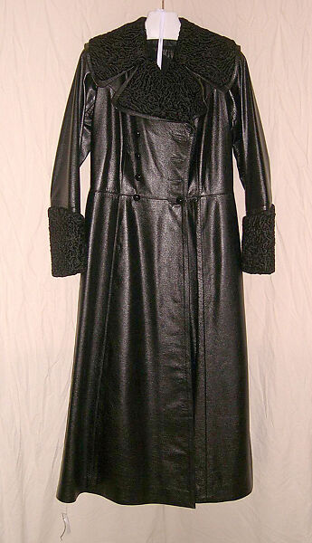 Ensemble, Yves Saint Laurent (French, founded 1961), leather, wool, silk, French 