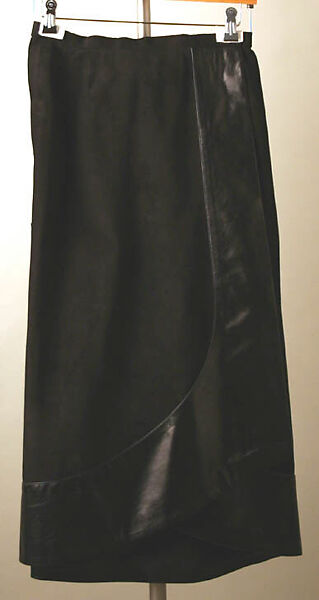 Ensemble, Yves Saint Laurent (French, founded 1961), leather, wool, silk, French
