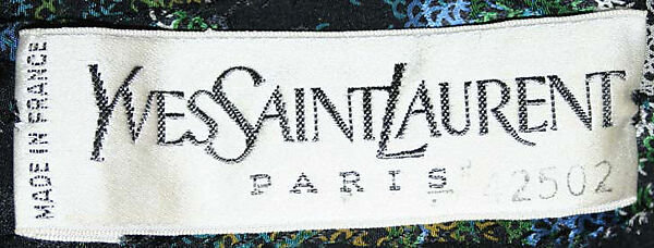Evening ensemble, Yves Saint Laurent (French, founded 1961), silk, French