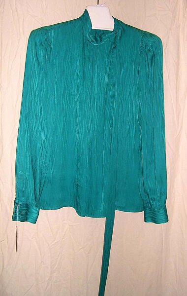 Evening ensemble, (a) Yves Saint Laurent (French, founded 1961), silk, synthetic fiber, metal, plastic, French