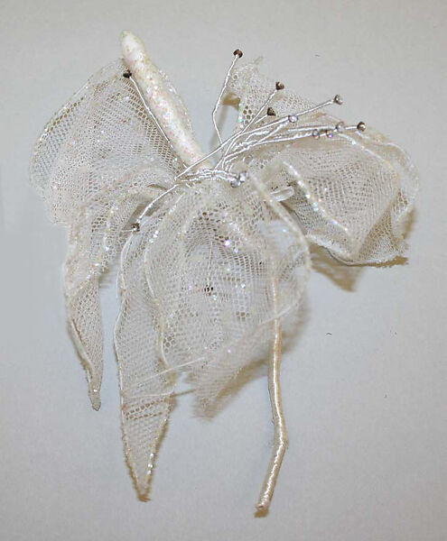 Evening ensemble, Yves Saint Laurent (French, founded 1961), (a) cotton; (b, c) silk; (d–f) synthetic fiber, plastic; (g, h) plastic, glass, metal, French