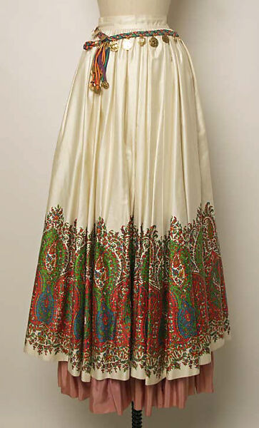 Evening ensemble, Yves Saint Laurent (French, founded 1961), silk, cotton, synthetic fiber, metal, French