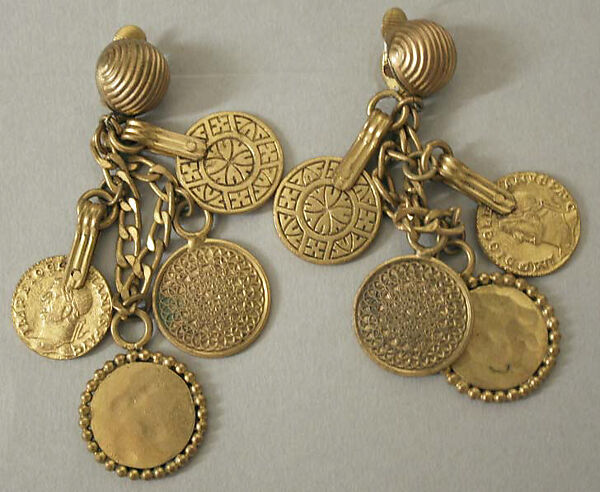 Evening ensemble, Yves Saint Laurent (French, founded 1961), silk, cotton, synthetic fiber, metal, French