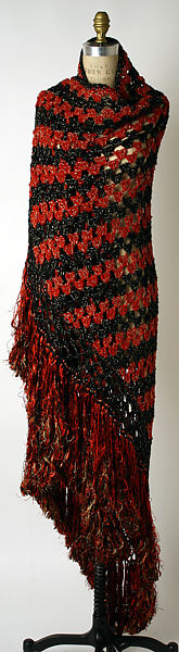 Evening ensemble, Yves Saint Laurent (French, founded 1961), silk, wool, leather, Lurex, chenille, metal, French