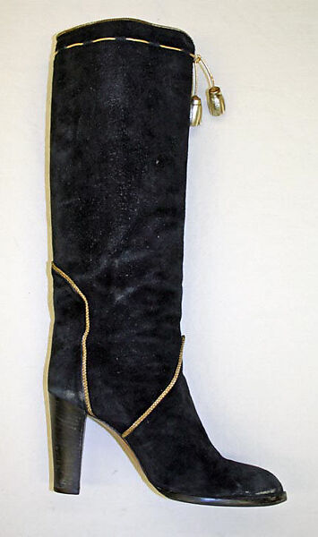 Ensemble, Yves Saint Laurent (French, founded 1961), silk, synthetic fiber, leather, French