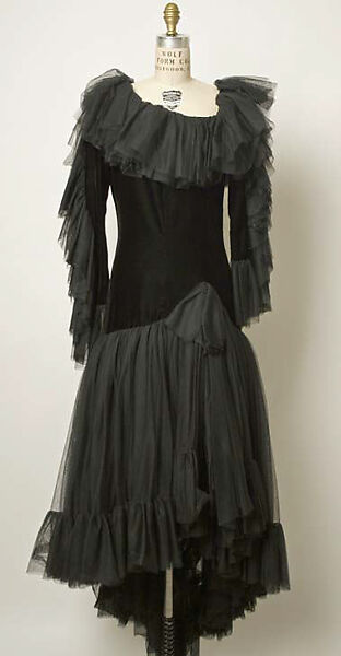 Evening ensemble, Yves Saint Laurent (French, founded 1961), silk, nylon,, leather, glass, enamel, French 