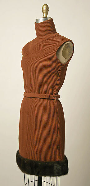 Ensemble, (a–d) Jacques Tiffeau (French, 1927–1988), wool, fur, plastic (vinyl), leather, American