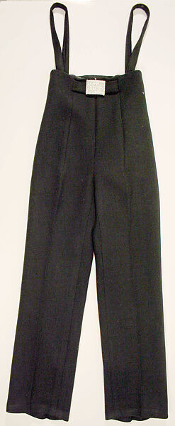 Evening ensemble, (a, b) Victor Joris, (a, b) wool; (c, d) leather, silk; (e, f) nylon, American