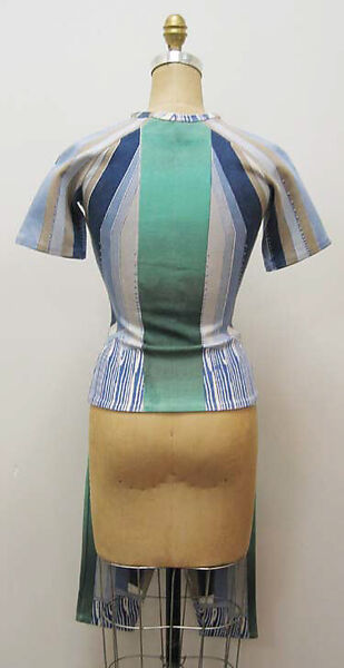 Ensemble, Jonathan Saunders (Scottish, born 1978), (a) cotton/synthetic blend; (b) cotton/synthetic blend, plastic, British