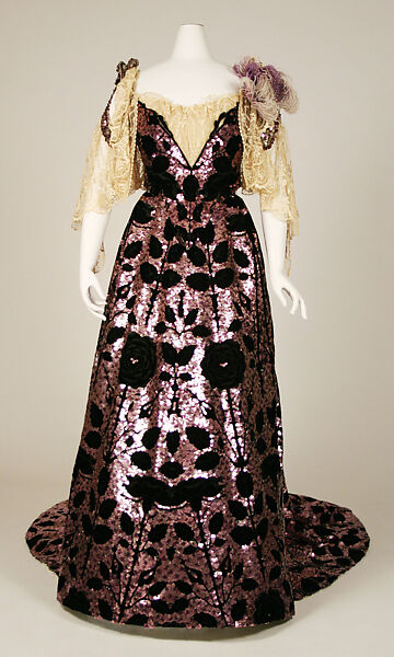 Ball gown, House of Worth (French, 1858–1956), silk, French 