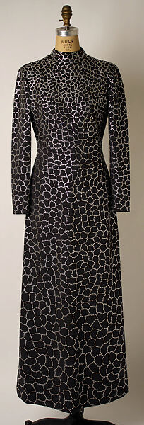 Evening dress, Pauline Trigère (American, born France, Paris 1908–2002 New York), wool, glass, American 