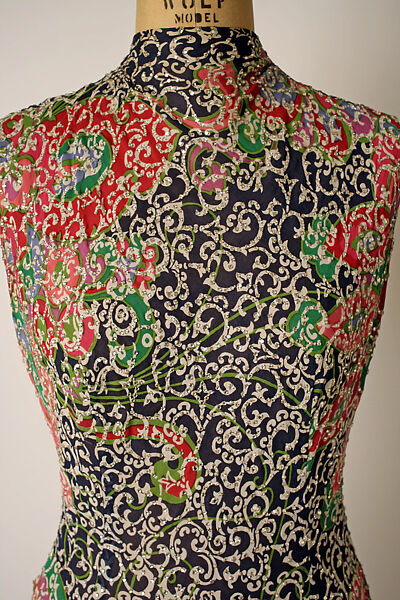 Evening ensemble, Pauline Trigère (American, born France, Paris 1908–2002 New York), cotton, glass, American