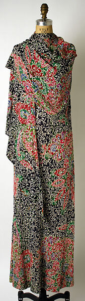 Evening ensemble, Pauline Trigère (American, born France, Paris 1908–2002 New York), cotton, glass, American