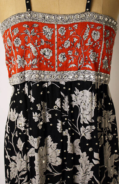 Evening ensemble, Pauline Trigère (American, born France, Paris 1908–2002 New York), cotton, glass, American