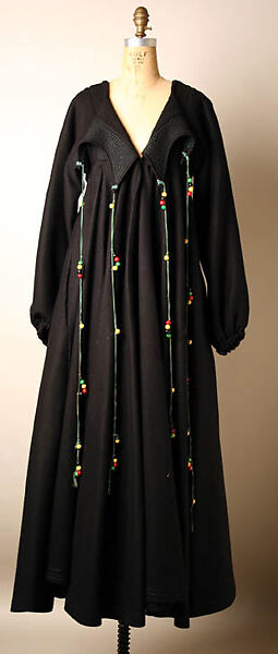 Coat, Zandra Rhodes (British, founded 1969), wool, silk, British 
