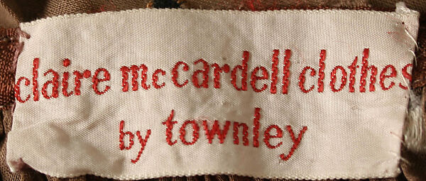 Dress, Claire McCardell (American, 1905–1958), cotton, silk, American