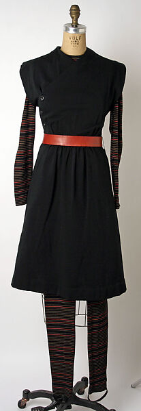 Ensemble, Claire McCardell (American, 1905–1958), wool, leather, plastic, American 