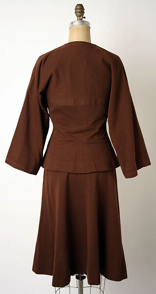 Suit, Claire McCardell (American, 1905–1958), wool, cotton, American