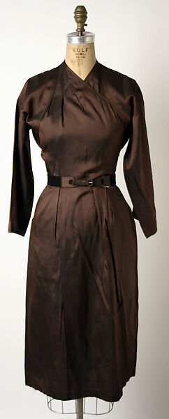 Ensemble, Claire McCardell (American, 1905–1958), rayon, leather, American