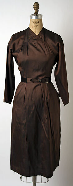 Ensemble, Claire McCardell (American, 1905–1958), rayon, leather, American 