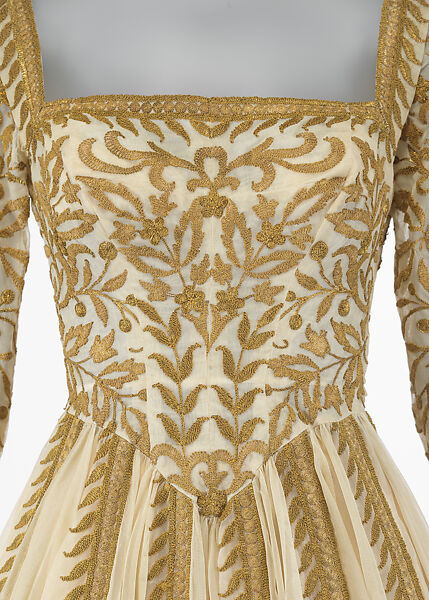 Evening dress, Nettie Rosenstein (American, 1890–1980), silk, American