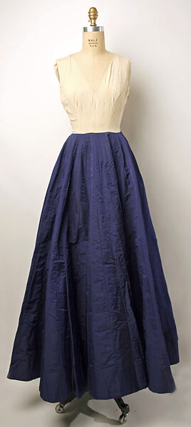 Evening dress, Nettie Rosenstein (American, 1890–1980), silk, American