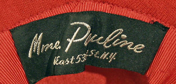 Hat, Madame Pauline, wool, American