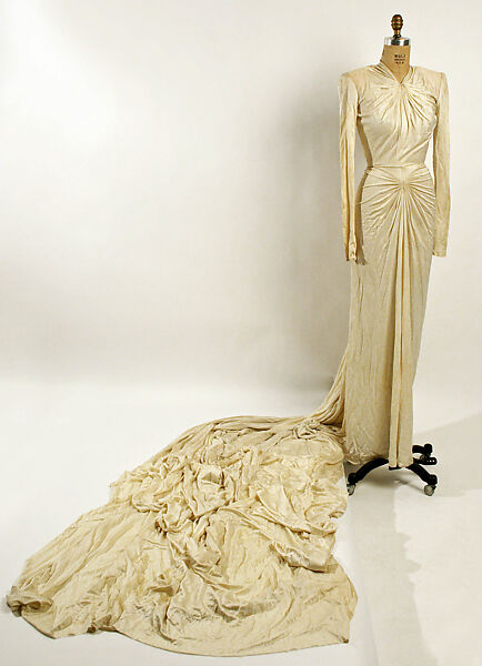 Wedding ensemble, Nettie Rosenstein, Inc. (American, 1916–1961), rayon, American 