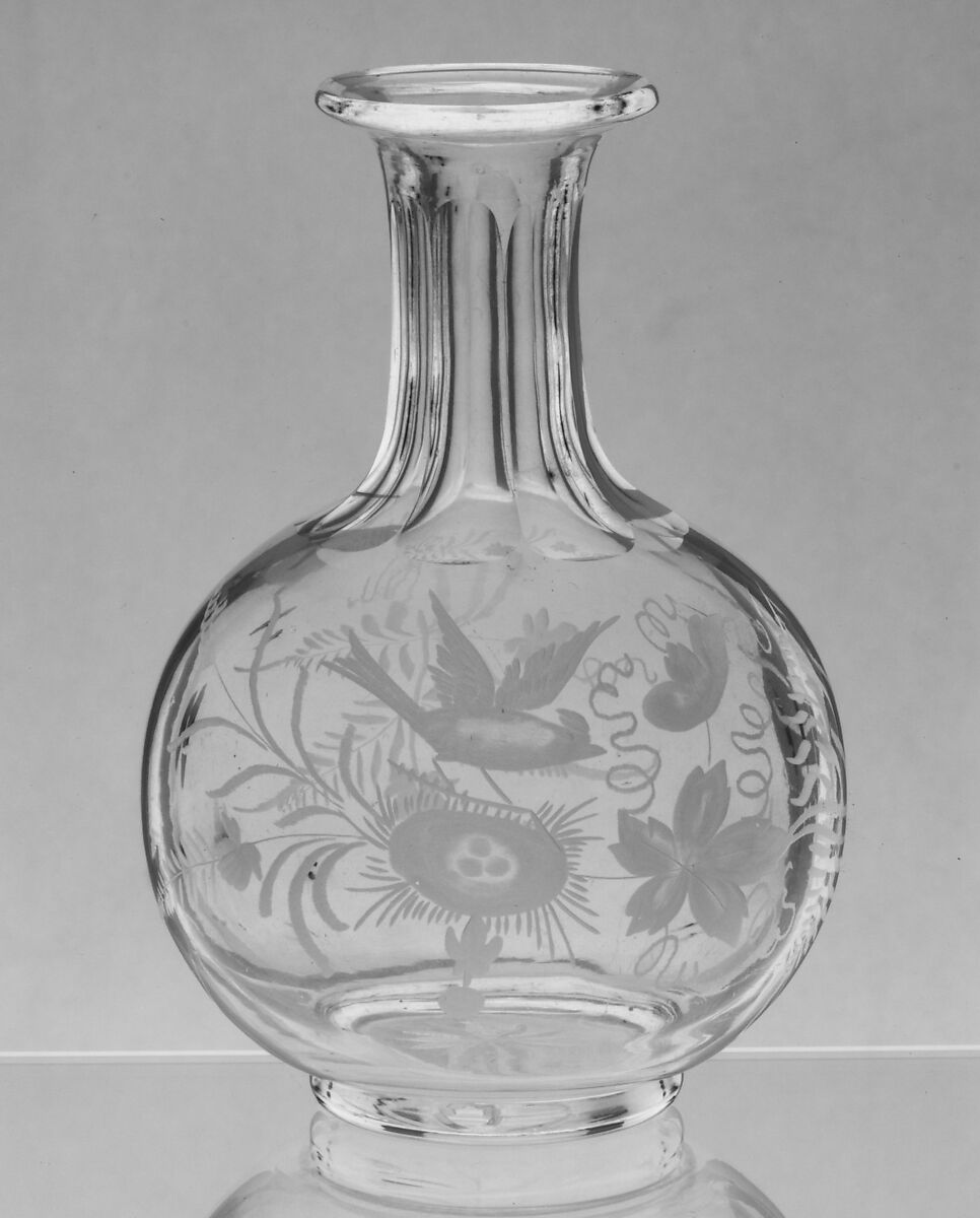 Water Carafe, Blown non-lead glass, American 