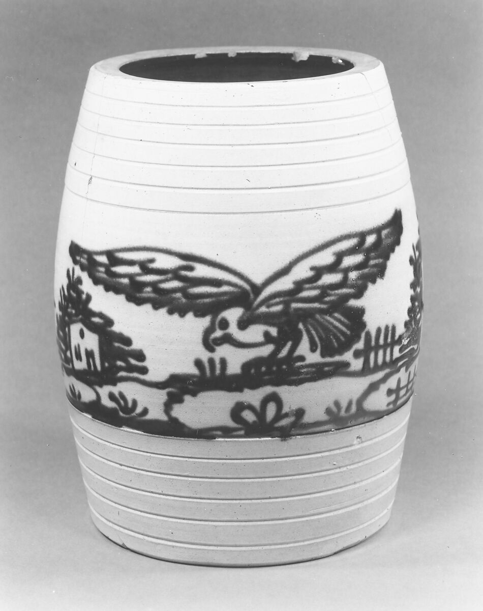 Water cooler, Julius and Edward Norton (active 1850–59), Stoneware, American