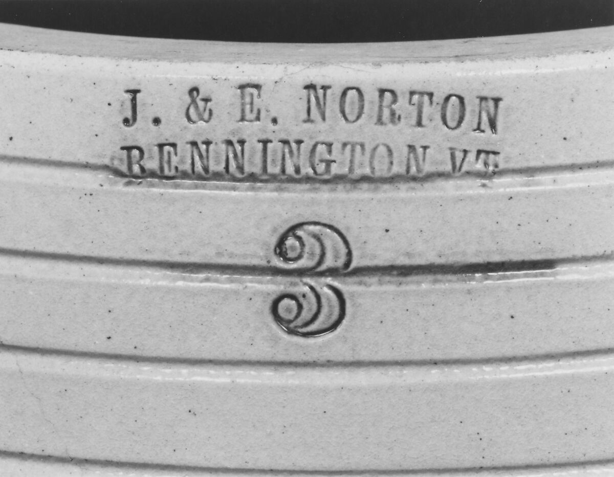 Water cooler, Julius and Edward Norton (active 1850–59), Stoneware, American