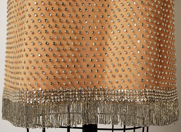 Cocktail dress, Norman Norell (American, Noblesville, Indiana 1900–1972 New York), silk, cotton, glass, American