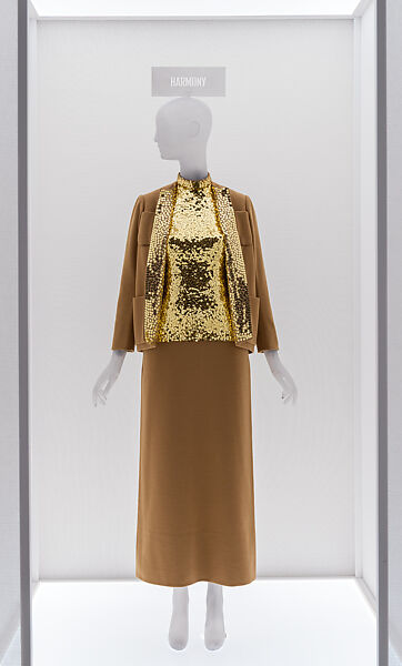 Evening ensemble, Norman Norell (American, Noblesville, Indiana 1900–1972 New York), wool, silk, plastic, American