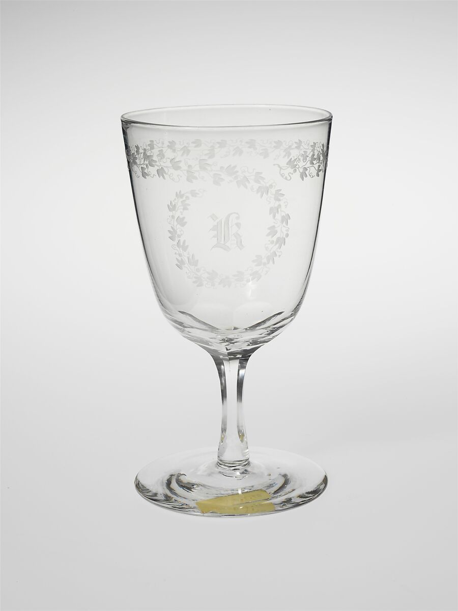 Water Goblet, Boston &amp; Sandwich Glass Company (American, 1825–1888, Sandwich, Massachusetts), Blown glass, American 