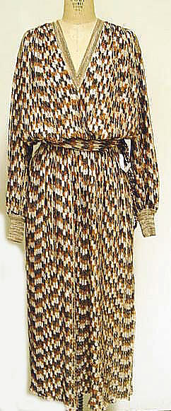 Evening dress, Missoni (Italian, founded 1953), silk, lurex, synthetic fiber, Italian