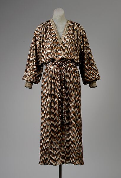 Evening dress, Missoni (Italian, founded 1953), silk, lurex, synthetic fiber, Italian 